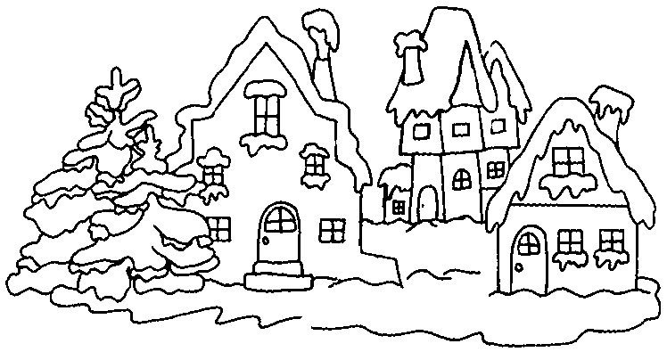 748x395 Winter Coloring Pages