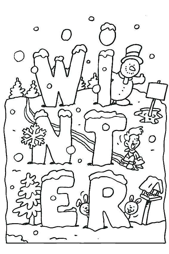 567x850 Winter Coloring Pages Free Printable Winter Coloring Pages