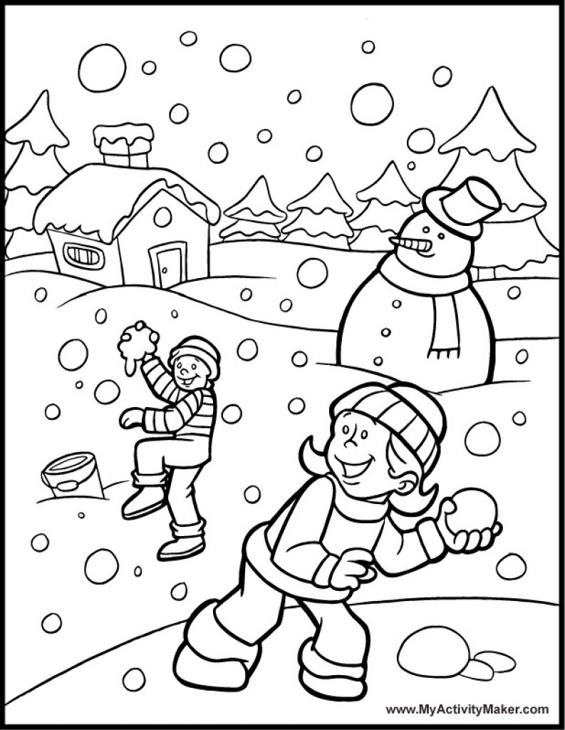 793x1024 Pics Of Free Winter Wonderland Coloring Pages Printable