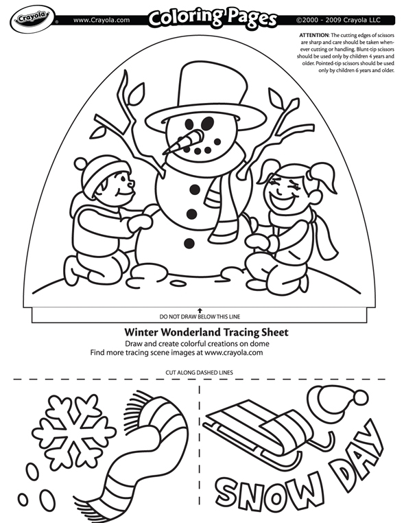 589x762 Winter Wonderland Coloring Pages