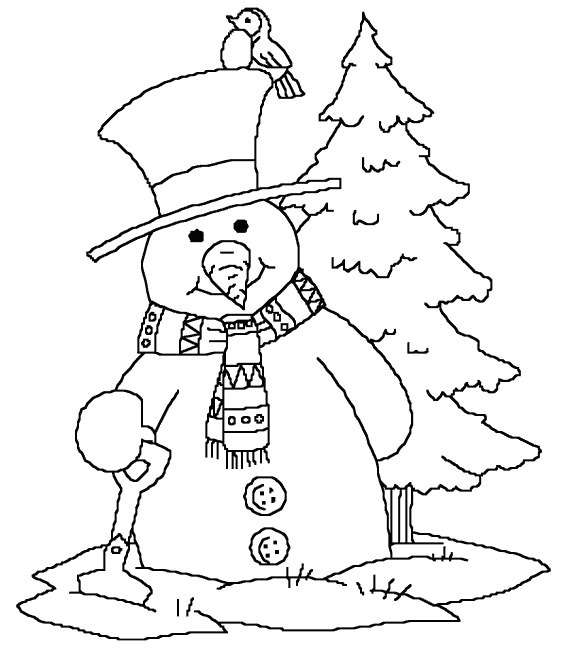 567x648 Snowman In Winter Coloring Pages Coloring Pages