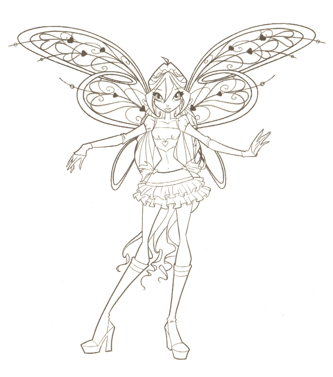 1338x1513 Winx Club Bloom Coloring Pages
