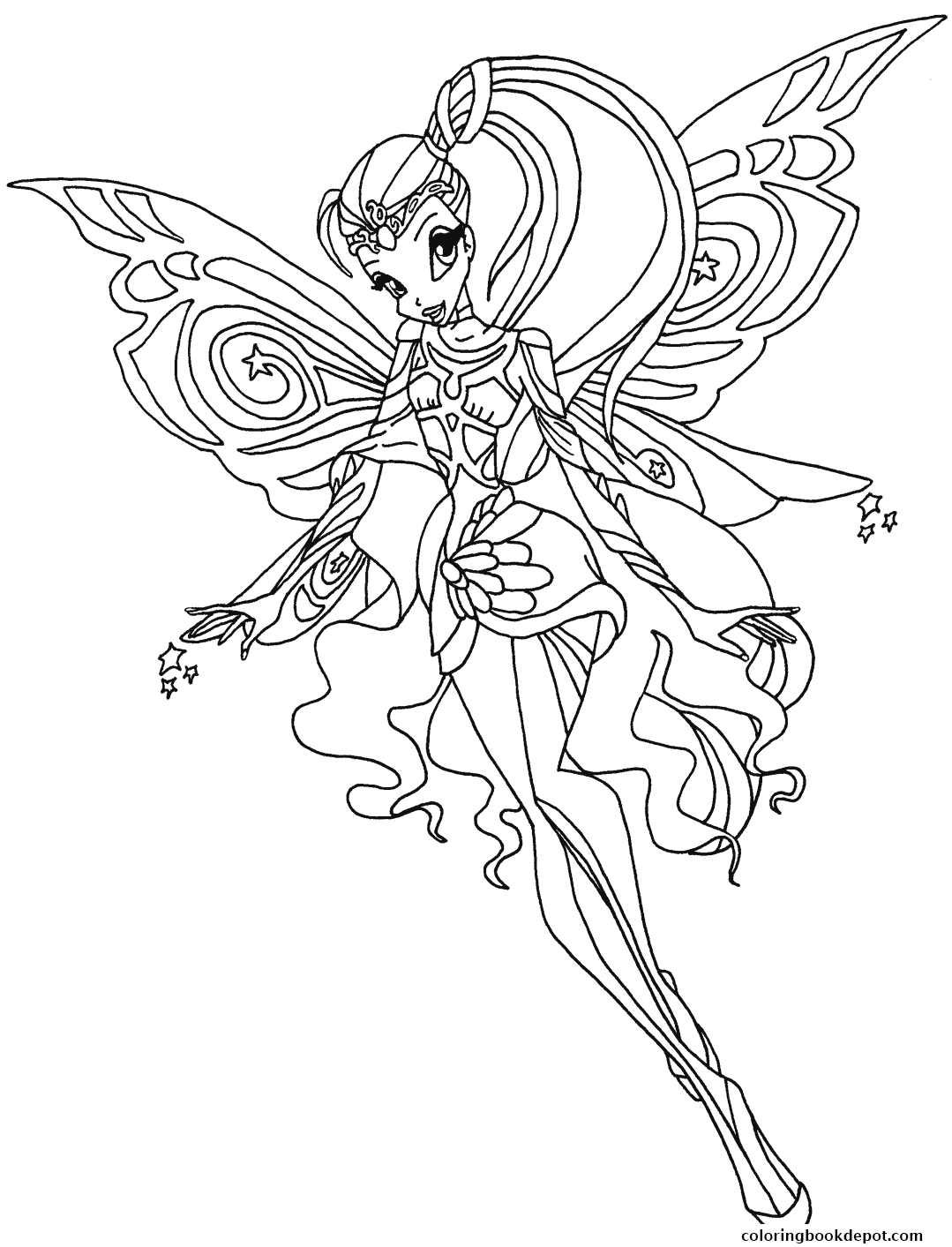 1079x1413 Bloomix Stella Winx Club Coloring Pages