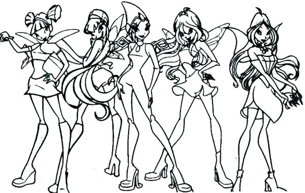 600x379 Winx Club Coloring Pages Club Coloring Pages Kids