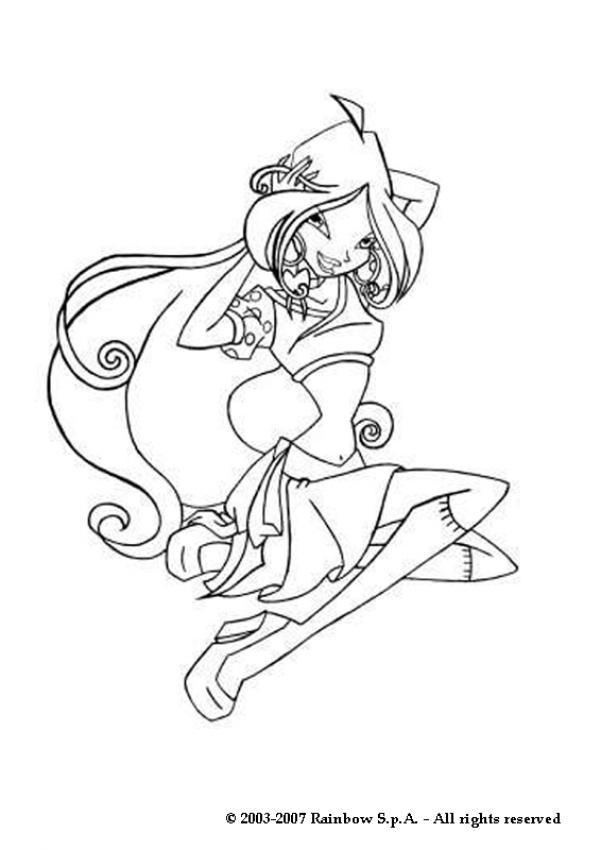 Winx Club Flora Coloring Pages At Getdrawings Free Download