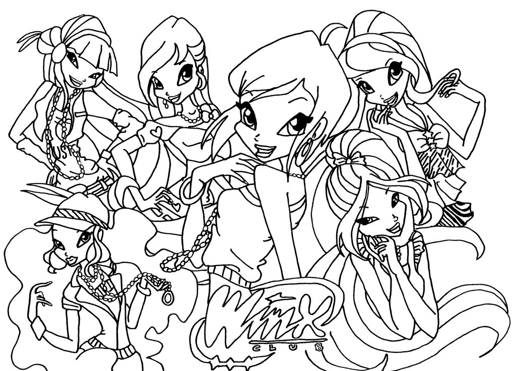 Winx Coloring Pages at GetDrawings | Free download