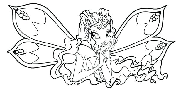 600x312 Winx Club Coloring Pages The Guardian Fairy Of Nature Club