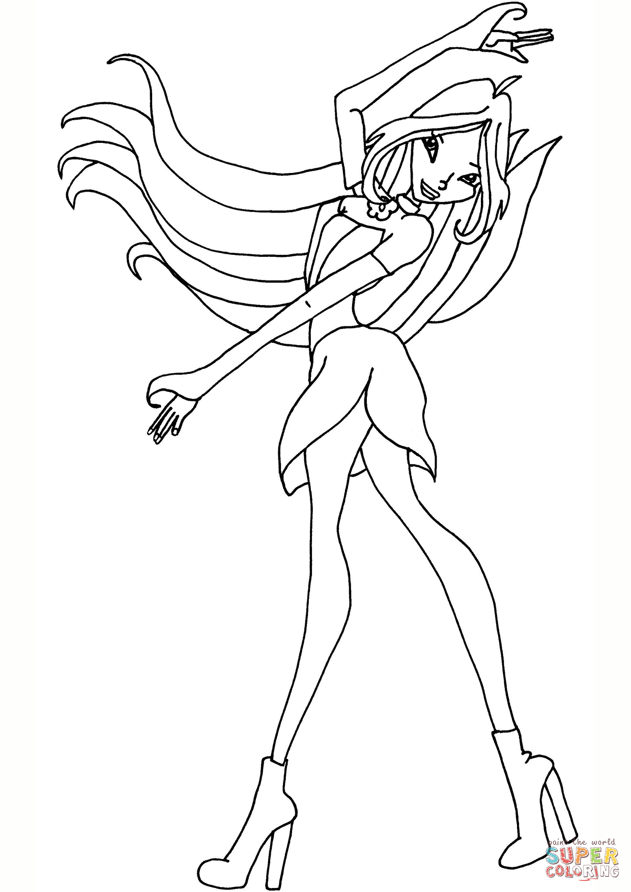1240x1754 Free Printable Winx Coloring Pages For Kids Throughout