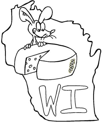 402x480 Wisconsin Map Coloring Pages