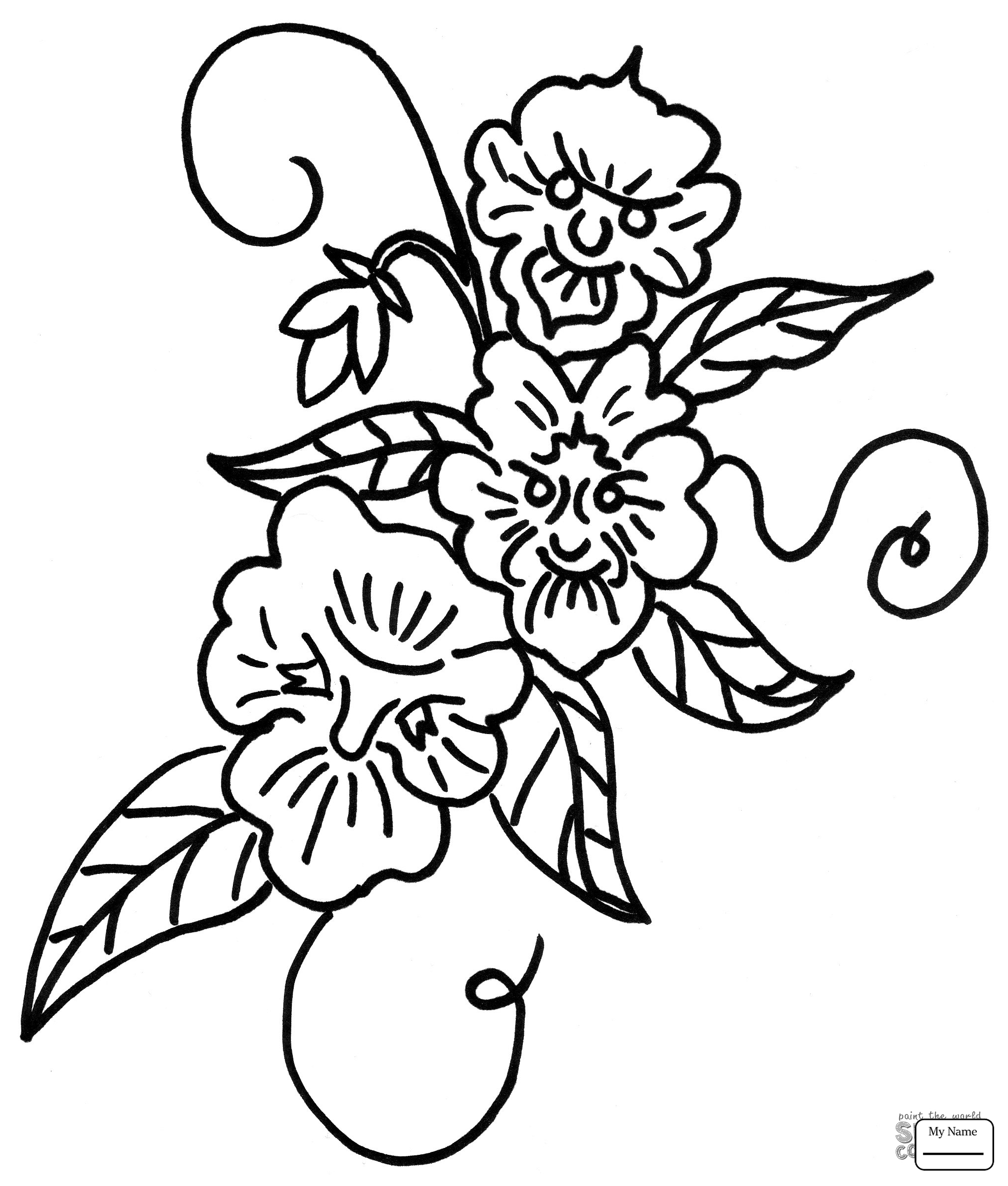 2038x2398 New Violet Flower Coloring Pages Gallery Printable Coloring Sheet