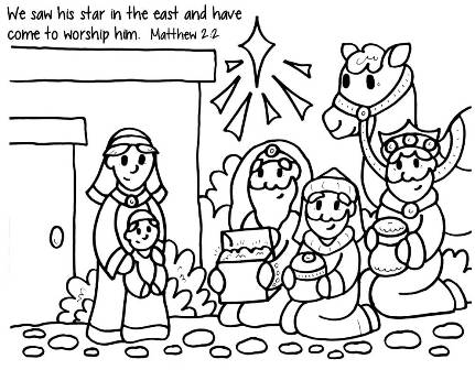 431x336 Wise Men Coloring Page