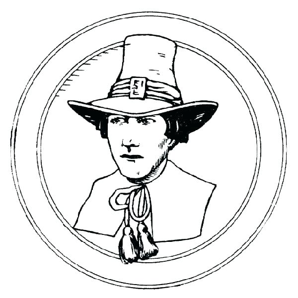 600x600 Pilgrims Coloring Page Pilgrim Boy Giving Thanksgiving Day