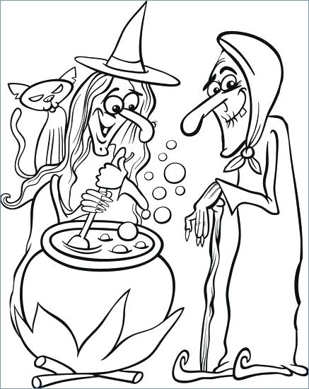 437x550 Halloween Witch Coloring Page Flying Witches Coloring Pages