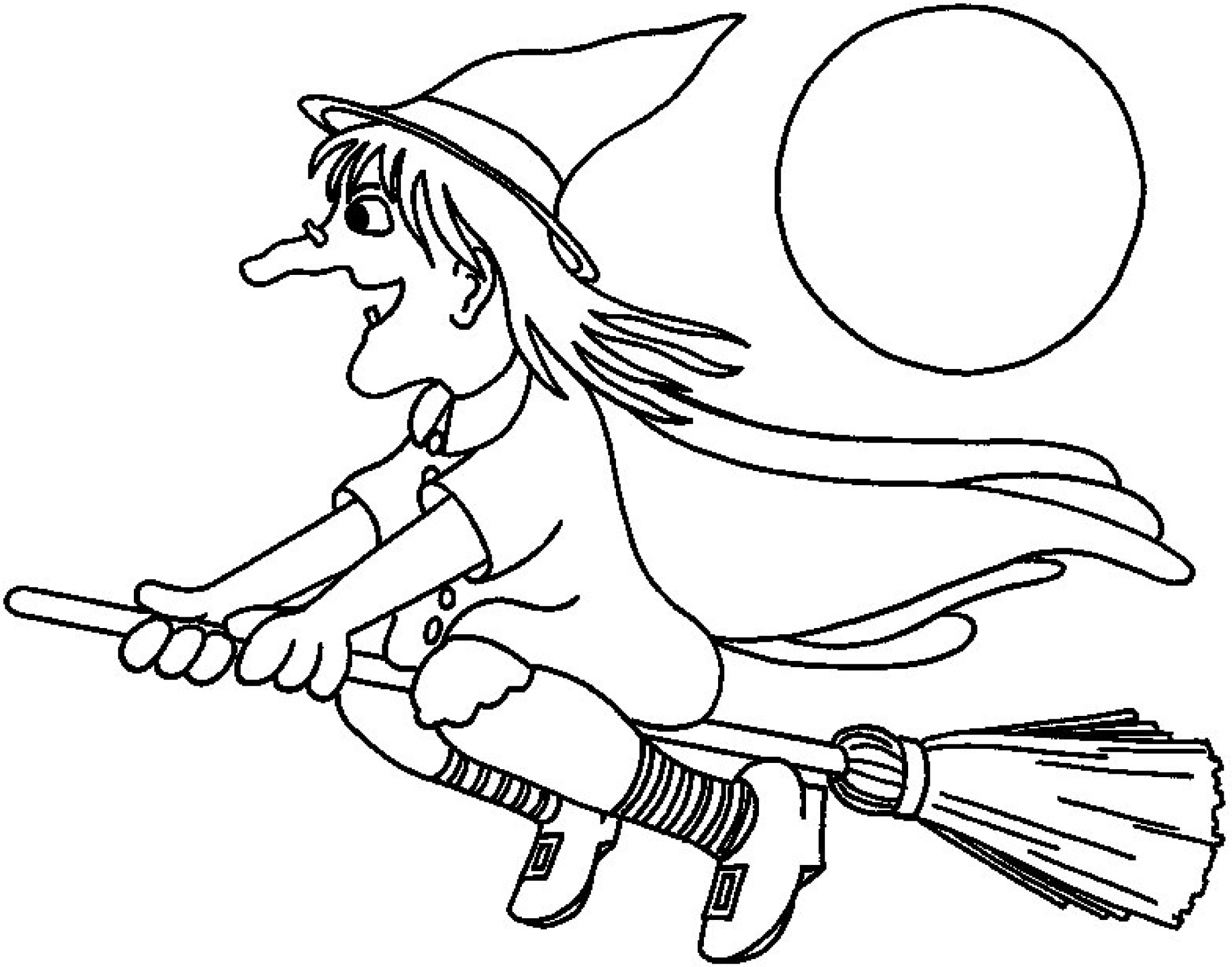 2172x1706 Witch Coloring Pages