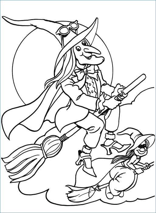 513x700 Hello Kitty Little Witch Coloring Pages