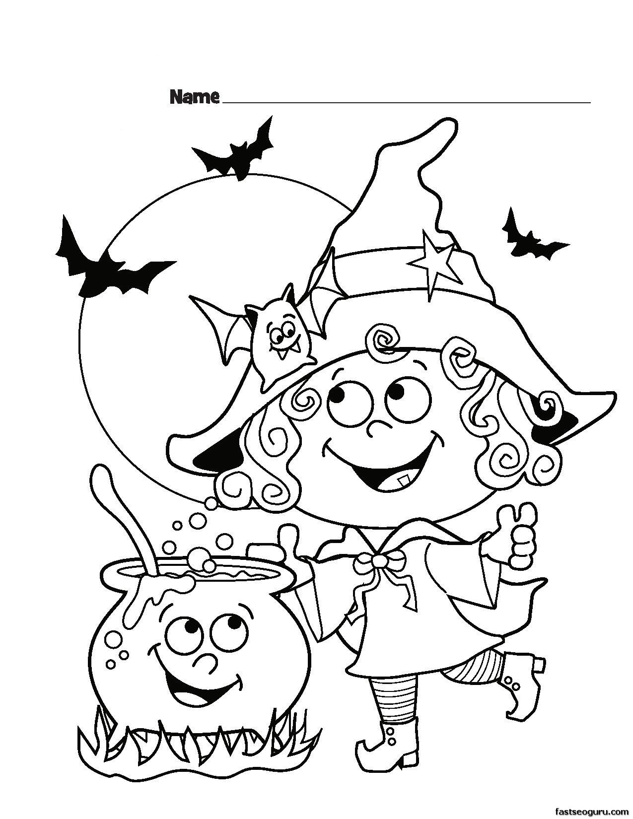 1275x1650 Halloween Witch Coloring Pages