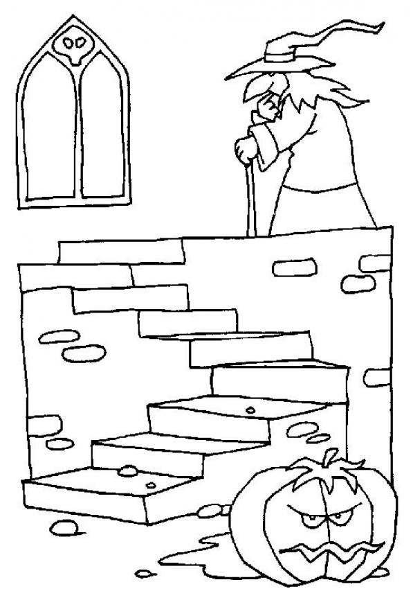 597x850 Witch Coloring Pages