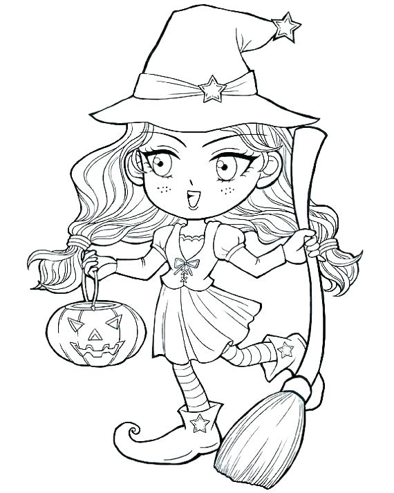 Witch Face Coloring Pages at GetDrawings | Free download