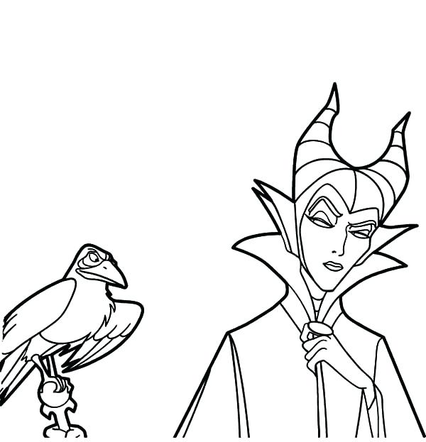 600x623 Witch Face Coloring Pages Villain Character Maleficent Coloring