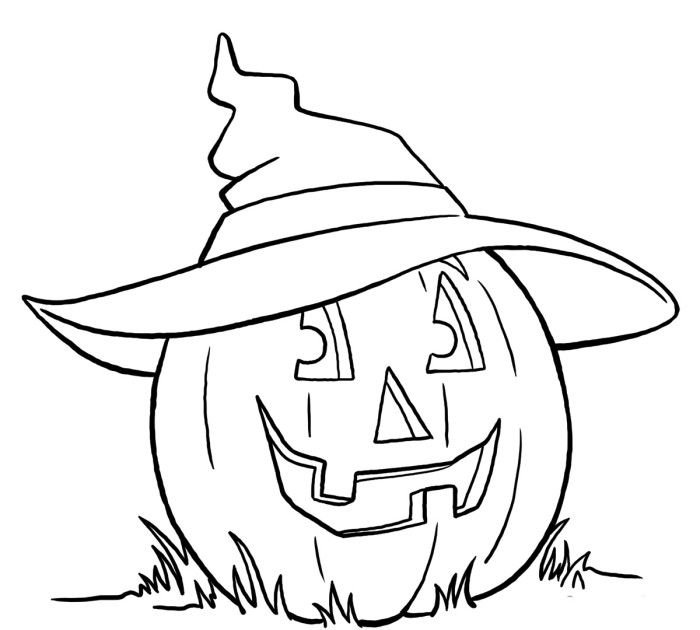 700x630 Pumpkin Using Witch Hat Coloring Pages