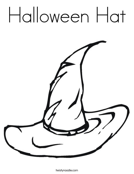 468x605 Halloween Hat Coloring Page