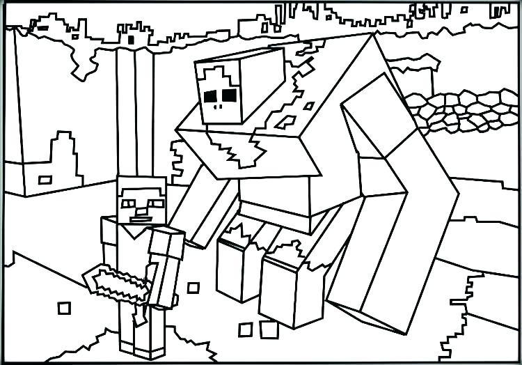 750x524 Coloring Pages Of Minecraft