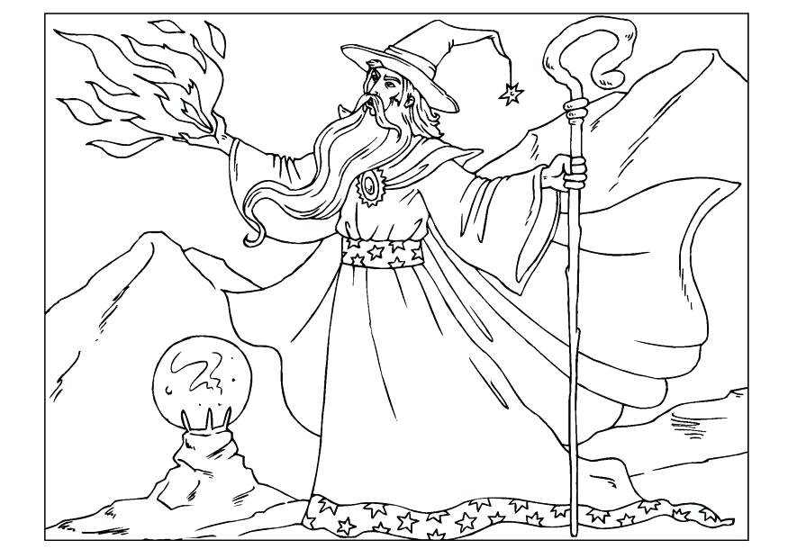 875x620 Wizard Coloring Pages