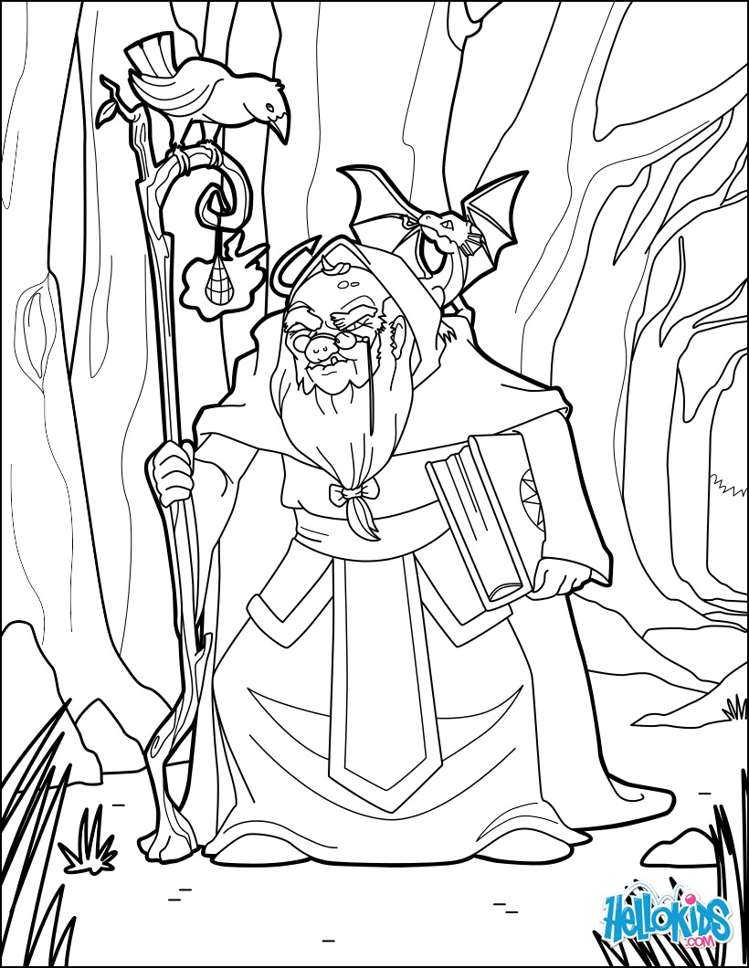 820x1060 Animal Tamer Wizard Coloring Pages
