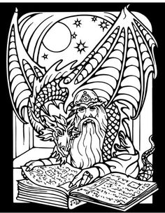236x304 Wizard Coloring Pages For Adults Wondrous Wizards