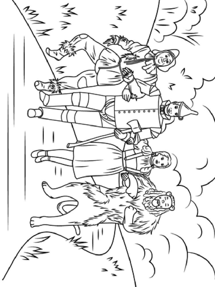 750x1000 Wizard Oz Coloring Pages Coloring Pages