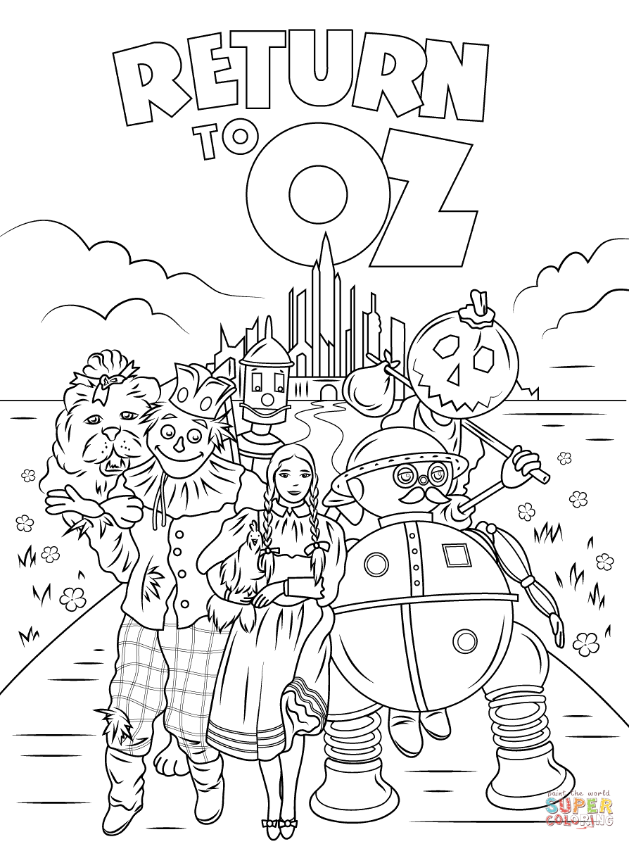 894x1199 Introducing Wizard Of Oz Coloring Sheets Impressive Return To Page