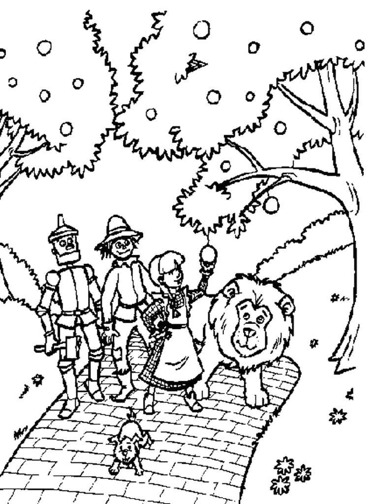 768x1024 Wizard Of Oz Coloring Pages Full The Website Picture Gallery