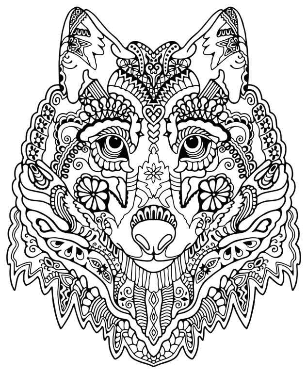 633x771 Wolf Coloring Sheets Wolf Coloring Pages For Adults Coloring