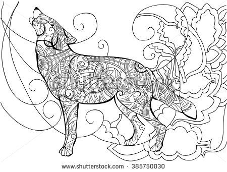 450x341 Wolf Animal Coloring With A Wolf Wolf Coloring Coloring Book