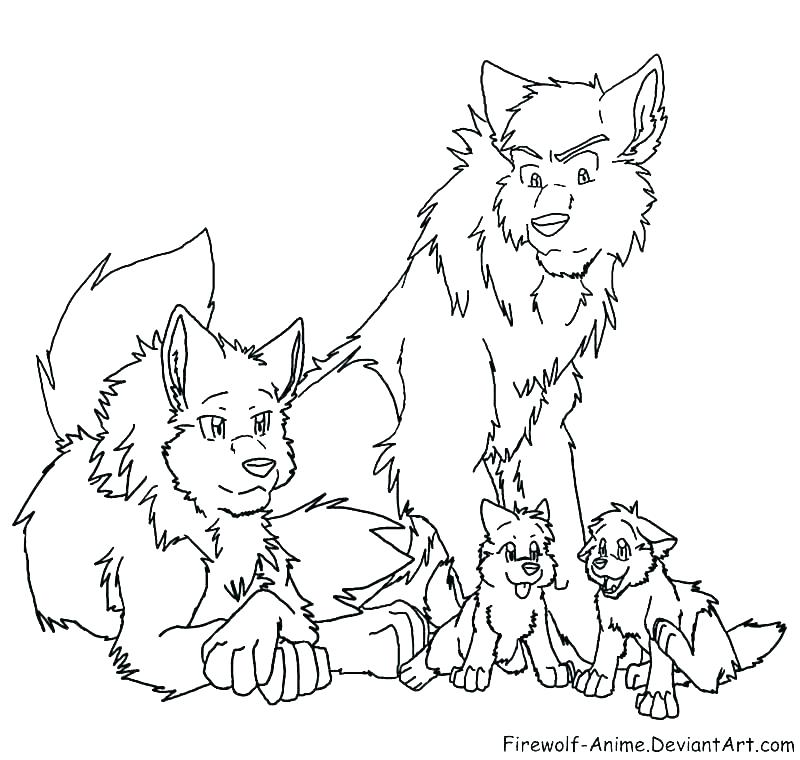 800x760 Wolf Coloring Sheet