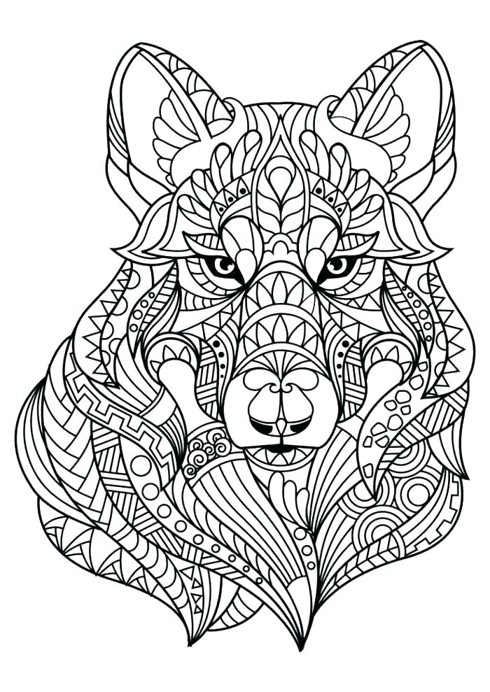 700x989 Wolf Coloring Pages Wolf Coloring Page Adult Realistic Wolf Pup