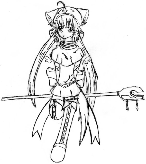 600x676 Coloring Request Wolf Girl