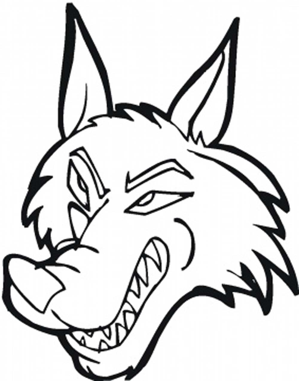 1000x1272 Wolf Head Coloring Pages