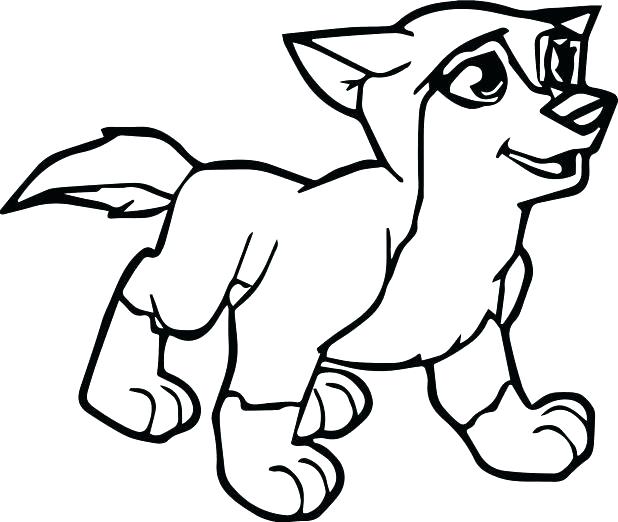 618x522 Wolf Pup Coloring Pages