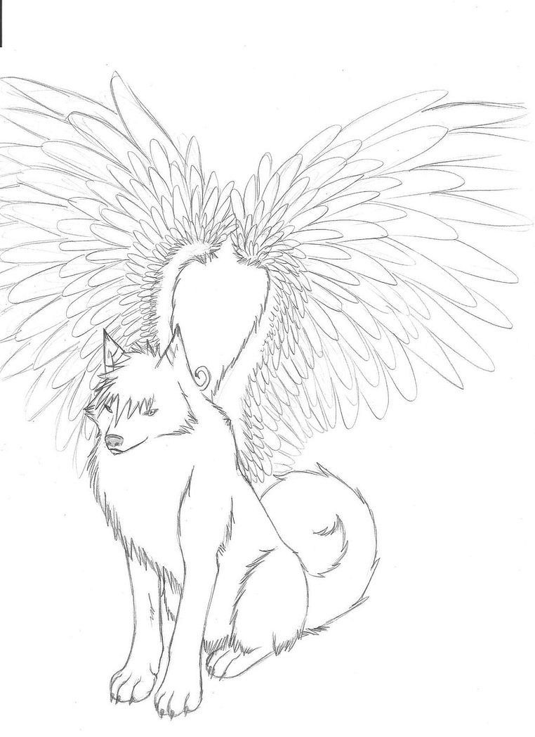 762x1048 Winged Wolf Coloring Pages Of Wolves With Wings