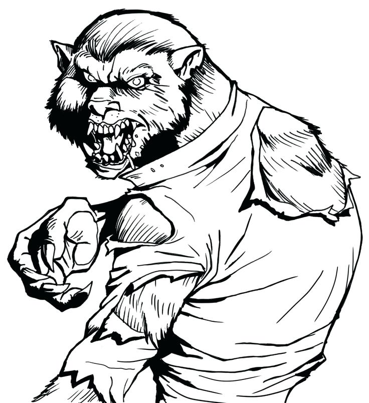 736x804 Wolfman Coloring Pages Free Werewolf Coloring Pages Coloring Pages