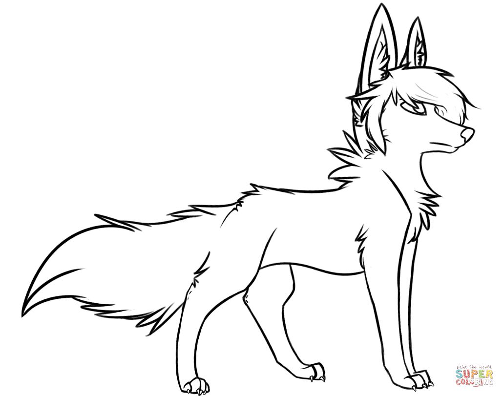 1032x813 Stylish Wolf Coloring Page In Coloring Pages Of Wolves