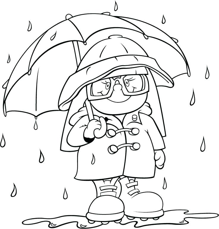 736x772 Coloring Pages Weather Rain Coloring Sheet Coloring Pages Rain