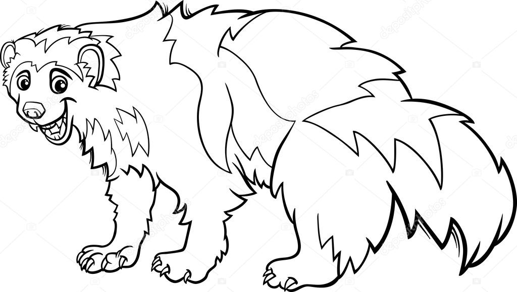 1024x580 Coloring Pages Wolverine Animals Wolverine Animal Cartoon Coloring