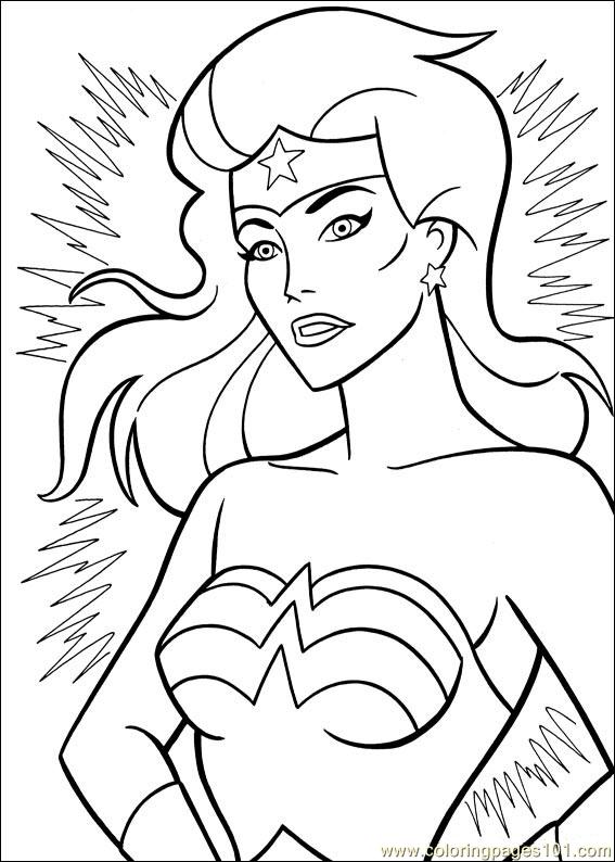 567x794 Wonder Woman Coloring Page