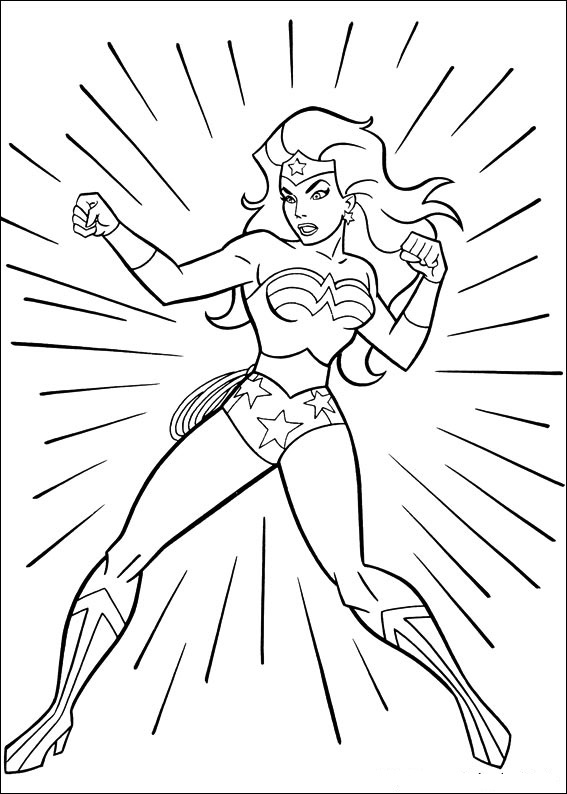 567x794 Powerful Wonder Woman Coloring Pages