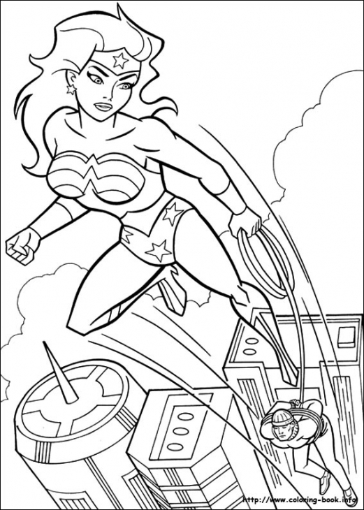 521x730 Wonder Woman Free Printable Coloring Picture Superheroes