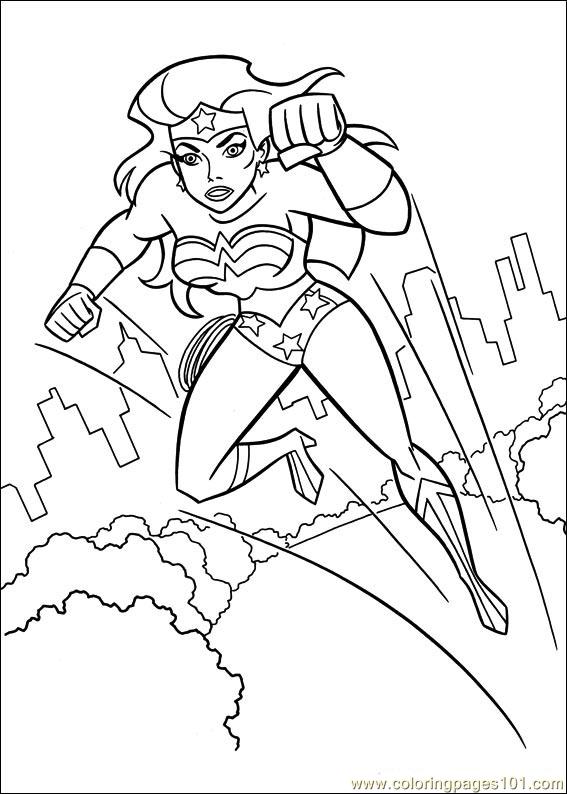567x794 Wonder Woman Coloring Page