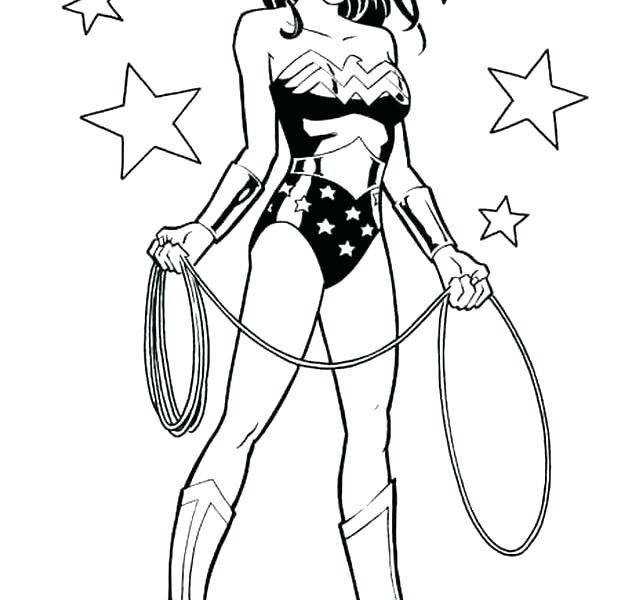 640x600 Wonder Woman Coloring Pages