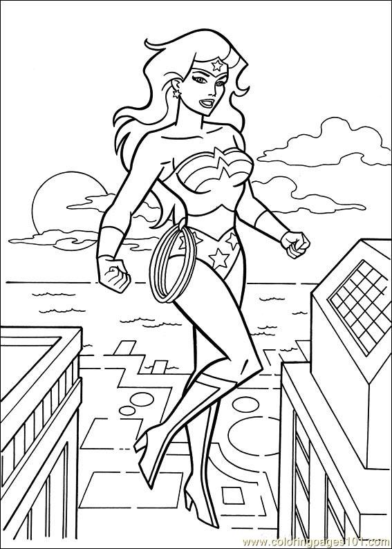 567x794 Wonder Woman Coloring Page
